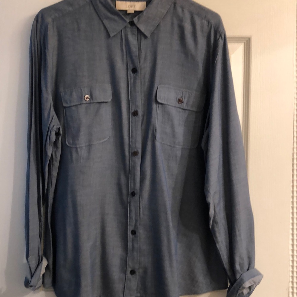 COPY - NWOT loft denim shirt xlg